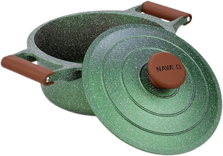 Garnek Nava Omega z pokrywką zielona 4.4 l (5205746160611) - obraz 4