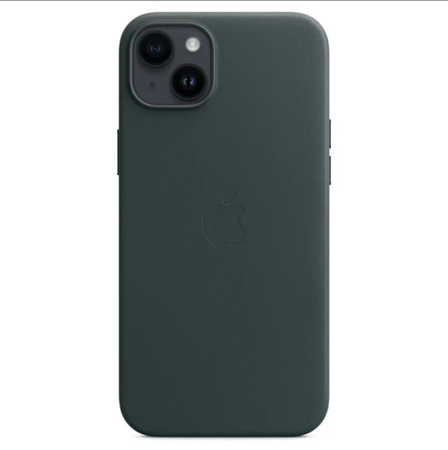 Защитный чехол Apple iPhone 14 Plus Leather Case MagSafe Forest Green - Фото 2 Защитный чехол Apple iPhone 14 Plus Leather Case MagSafe Forest Green - изображение 2