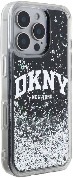 Etui DKNY Liquid Glitter Arch Logo do Apple iPhone 16 Pro Max Black (3666339336295) - obraz 4