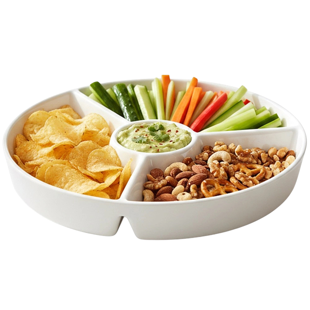 Тарілка для закусок Excellent Houseware порцелянова біла 26 см (8721037536196) - зображення 2