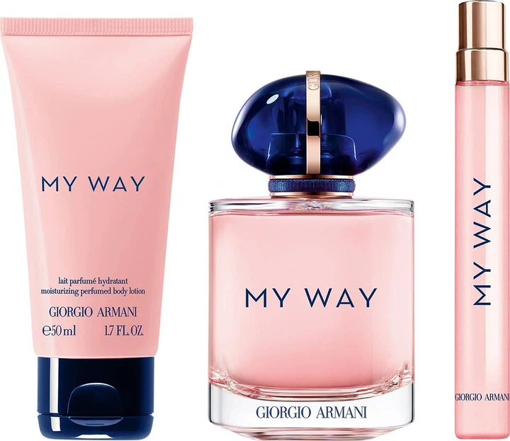 Набір для жінок Giorgio Armani My Way Парфумована вода 90 мл + Мініатюра Парфумована вода 10 мл + Лосьйон для тіла 50 мл (3614274692662) - зображення 2