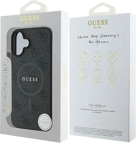 Панель Guess 4G Ring Classic Logo MagSafe для Apple iPhone 16 Plus Black (GUHMP16MG4GFRK) - зображення 8