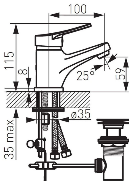 Змішувач для раковини Ferro Deco (BDC2) - зображення 2