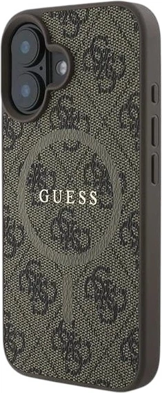Etui Guess 4G Ring Classic Logo MagSafe do Apple iPhone 16 Plus Brown (GUHMP16MG4GFRW) - obraz 3