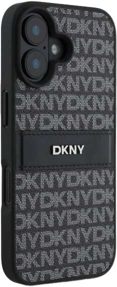 Etui DKNY Texture Pattern Tonal Stripe do Apple iPhone 16 Black (3666339333300) - obraz 3