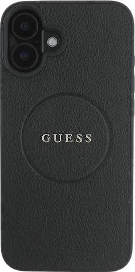 Etui Guess Grained Ring MagSafe do Apple iPhone 16 Plus Black (GUHMP16MPGHSMMK) - obraz 2