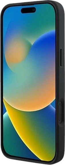 Etui Guess Grained Ring MagSafe do Apple iPhone 16 Plus Black (GUHMP16MPGHSMMK) - obraz 5