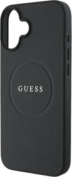 Etui Guess Grained Ring MagSafe do Apple iPhone 16 Plus Black (GUHMP16MPGHSMMK) - obraz 6