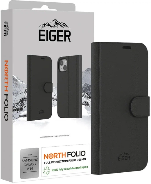 Etui plecki EIGER North Folio Case do Samsung Galaxy A16 Black (5055821778596) - obraz 2