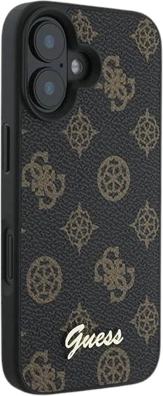 Etui Guess Peony Script MagSafe do Apple iPhone 16 Plus Black (GUHMP16MPGPYSK) - obraz 4
