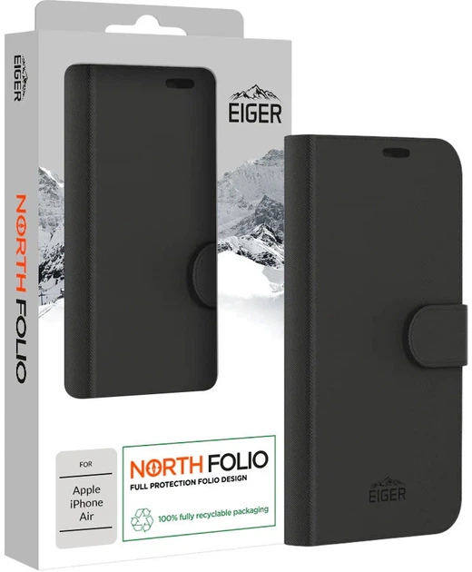 Etui plecki EIGER North Folio Case do Apple iPhone Air Black (5055821785822) - obraz 2