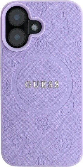 Etui Guess Saffiano Peony Classic Logo MagSafe do Apple iPhone 16 Plus Purple (GUHMP16MPSAPSMEU) - obraz 2