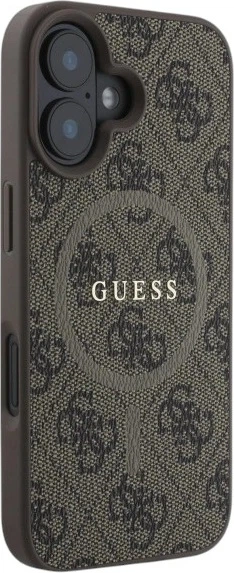 Панель Guess 4G Ring Classic Logo MagSafe для Apple iPhone 16 Brown (GUHMP16SG4GFRW) - зображення 4