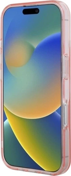 Etui Guess IML Glitter Circle MagSafe do Apple iPhone 16 Pink (GUHMP16SHFGEREP) - obraz 5