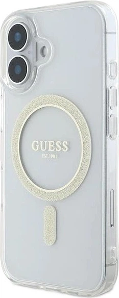 Панель Guess IML Glitter Circle MagSafe для Apple iPhone 16 Transparent (GUHMP16SHFGERET) - зображення 2