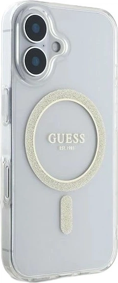 Панель Guess IML Glitter Circle MagSafe для Apple iPhone 16 Transparent (GUHMP16SHFGERET) - зображення 3