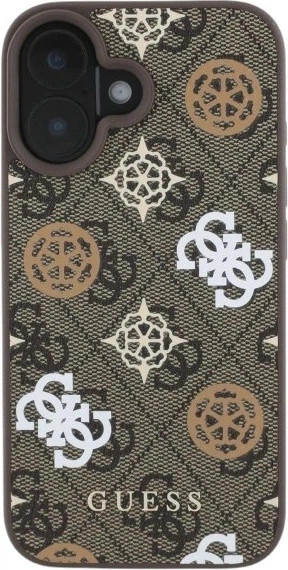 Панель Guess Peony On 4G Background MagSafe для Apple iPhone 16 Brown (GUHMP16SP4PWPW) - зображення 2