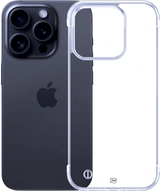Etui plecki 3MK Just20g Clear Case do Apple iPhone 15 Pro Clear (5903108609470) - obraz 1