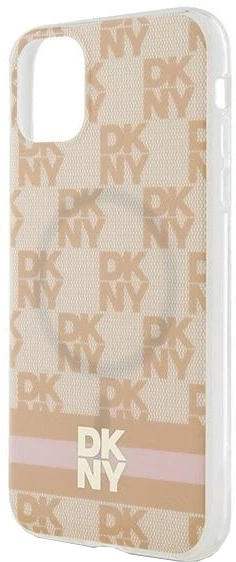 Панель DKNY IML Checkered Mono Pattern & Printed Stripes MagSafe для Apple iPhone 11 / Xr Pink (3666339268978) - зображення 5