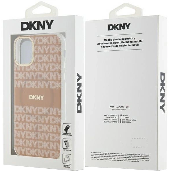 Панель DKNY IML Mono & Stripe MagSafe для Apple iPhone 11 / Xr Pink (3666339267575) - зображення 8