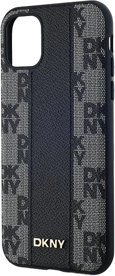 Etui DKNY Leather Checkered Mono Pattern MagSafe do Apple iPhone 11 / Xr Black (3666339259730) - obraz 5