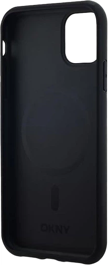 Etui DKNY Leather Checkered Mono Pattern MagSafe do Apple iPhone 11 / Xr Black (3666339259730) - obraz 6