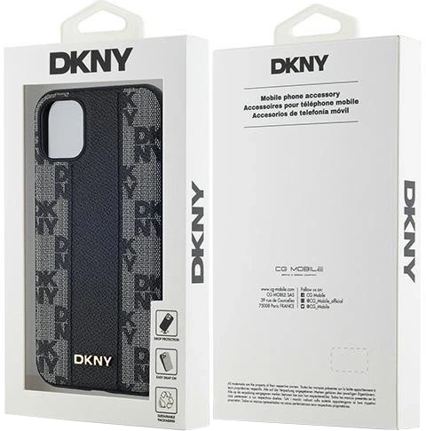 Etui DKNY Leather Checkered Mono Pattern MagSafe do Apple iPhone 11 / Xr Black (3666339259730) - obraz 8