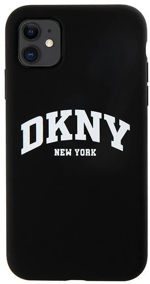 Etui DKNY Liquid Silicone White Printed Logo MagSafe do Apple iPhone 11 / Xr Black (3666339266592) - obraz 3