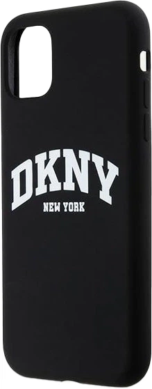 Etui DKNY Liquid Silicone White Printed Logo MagSafe do Apple iPhone 11 / Xr Black (3666339266592) - obraz 5