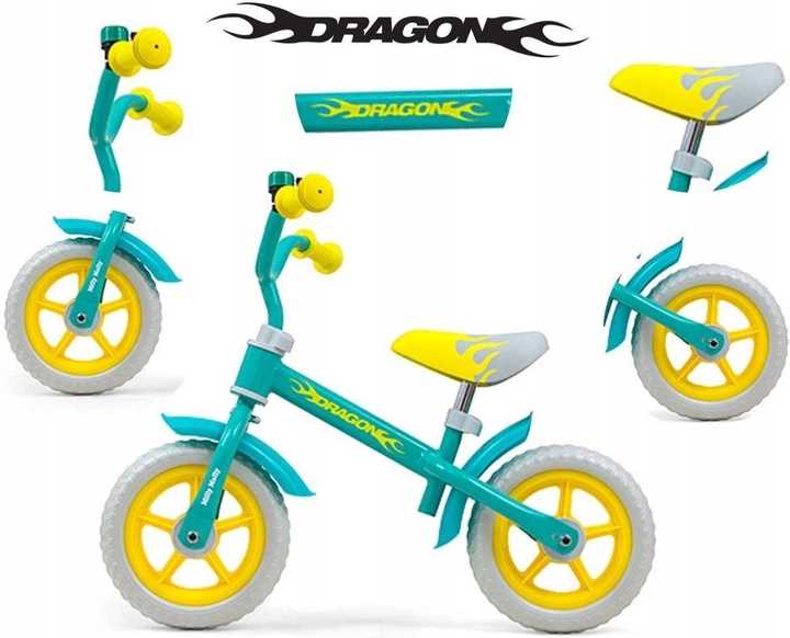 Біговел Milly Mally Dragon Hamulcem Mint - изображение 2