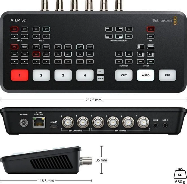 Відеомікшер Blackmagic Design Atem SDI (SWATEMMXEP) - Фото 2 Відеомікшер Blackmagic Design Atem SDI (SWATEMMXEP) - изображение 2
