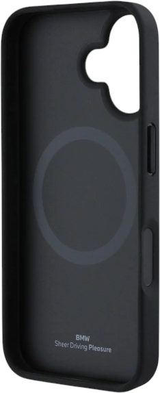 Etui plecki BMW Sign Leather Textured And Line MagSafe do Apple iPhone 16 Black (BMHMP16S23RDCLK) - obraz 7