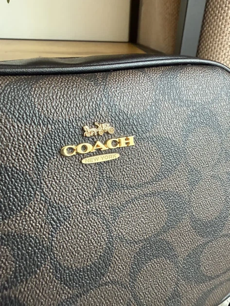 Сумка подарунок coach Сумка жіноча Coach Jamie Camera Bag In Signature Canva Gold/Brown/Black а - изображение 4