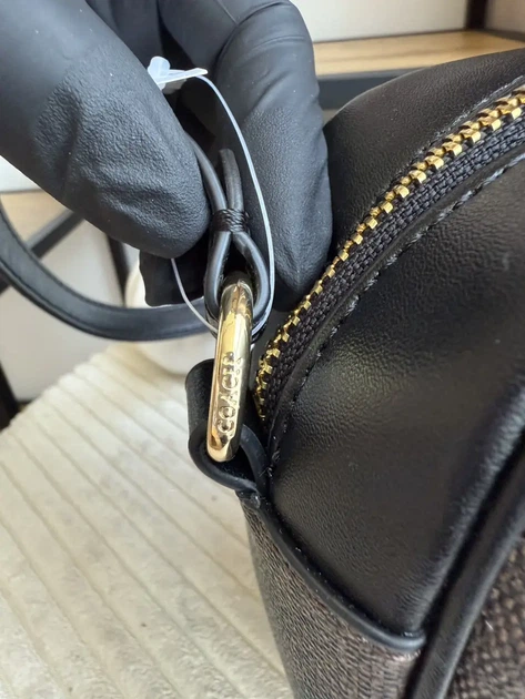 Сумка подарунок coach Сумка жіноча Coach Jamie Camera Bag In Signature Canva Gold/Brown/Black а - изображение 6