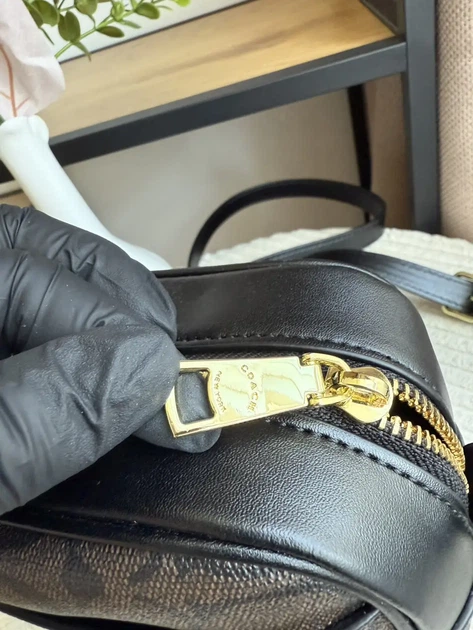 Сумка подарунок coach Сумка жіноча Coach Jamie Camera Bag In Signature Canva Gold/Brown/Black а - изображение 8