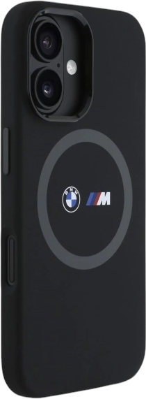 Etui plecki BMW M Silicone Printed Ring MagSafe do Apple iPhone 16 Black (BMHMP16S23SROK) - obraz 4