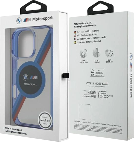 Etui plecki BMW Motosport IML Circle MagSafe do Apple iPhone 16 Pro Max Transparent (BMHMP16X23HTPUT) - obraz 8