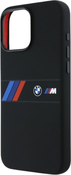 Etui plecki BMW Silicone Middle Stripe MagSafe do Apple iPhone 16 Pro Max Black (BMHMP16X23SAXK) - obraz 6