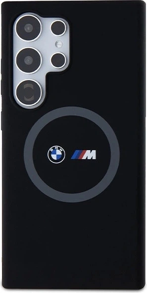 Etui plecki BMW M Silicone Printed Ring MagSafe do Samsung Galaxy S24 Ultra Black (BMHMS24L23SROK) - obraz 3
