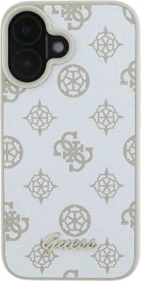 Etui Guess Peony Script Logo MagSafe do Apple iPhone 16 White (GUHMP16SPGPYSH) - obraz 2