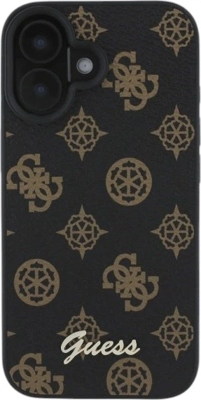 Etui Guess Peony Script MagSafe do Apple iPhone 16 Black (GUHMP16SPGPYSK) - obraz 2