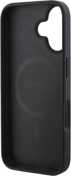 Etui Guess Peony Script MagSafe do Apple iPhone 16 Black (GUHMP16SPGPYSK) - obraz 7