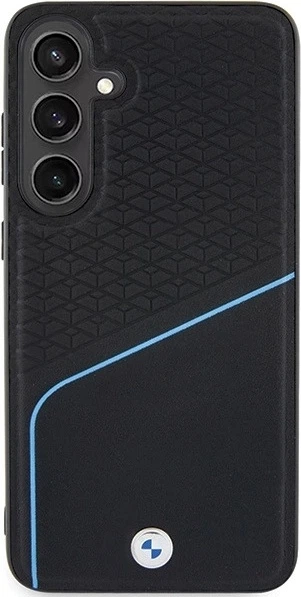 Etui plecki BMW Signature Leather Textured & Line MagSafe do Samsung Galaxy S24 Black (BMHMS24S23RDCLK) - obraz 3
