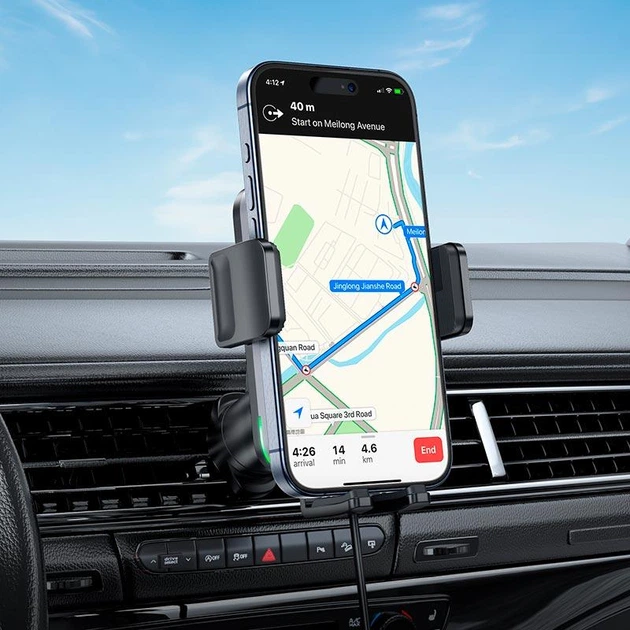 Держатель HOCO Speed wireless fast charging car holder HW13 (air outlet) |15W, 4.5-7"| - Фото 2 Держатель HOCO Speed wireless fast charging car holder HW13 (air outlet) |15W, 4.5-7"| - изображение 2