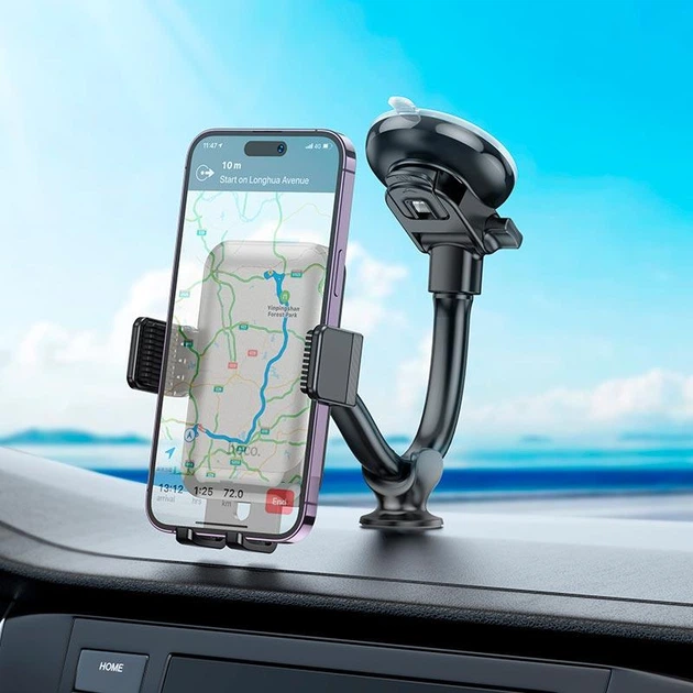 Держатель HOCO Rock push-type car holder H27 (center console) - изображение 3