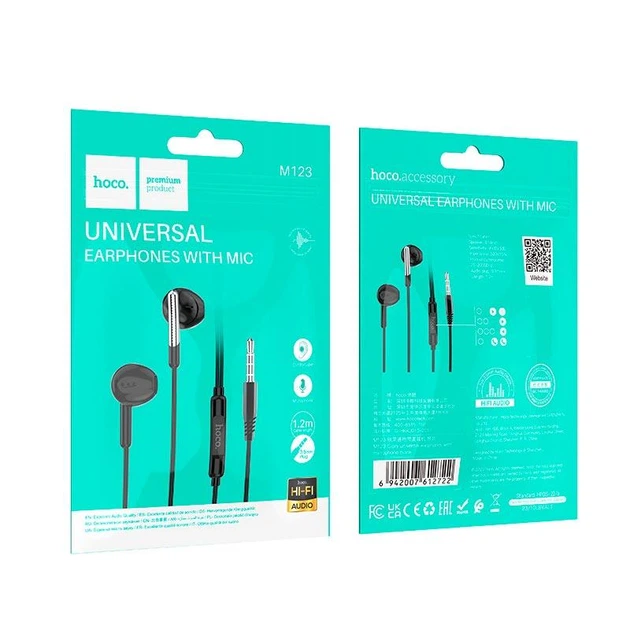 Наушники HOCO Glory universal earphones with microphone M123 - Фото 2 Наушники HOCO Glory universal earphones with microphone M123 - изображение 2