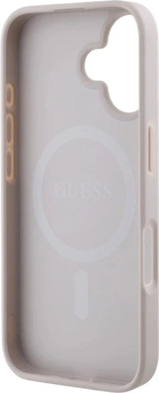 Etui Guess Saffiano Peony Classic Logo MagSafe do Apple iPhone 16 Pink (GUHMP16SPSAPSMEP) - obraz 7
