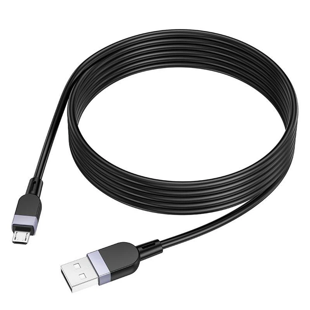 Кабель эластичный Hoco X109 Energy silicone charging data cable USB - Micro USB 2 метра 2.4A черный - Фото 1 Кабель эластичный Hoco X109 Energy silicone charging data cable USB - Micro USB 2 метра 2.4A черный - изображение 1