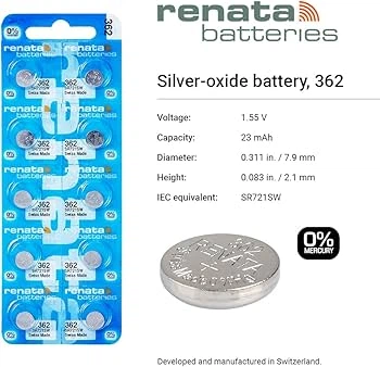 Батарейка SR721SW (362) Renata 1,55V silver oxide (1 бат.) - зображення 2