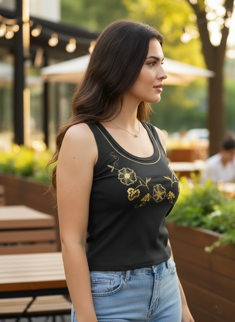 Майка Meiling XS Черный (OK-3111-Black) - Фото 2 Майка Meiling XS Черный (OK-3111-Black) - изображение 2